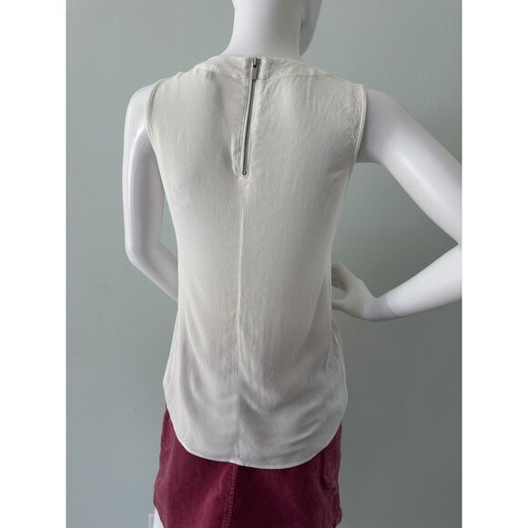 Comptoir Des Cotonniers Cream Embroidery Sleeveless Tank Boho Top size Medium 36 - Picture 2 of 7